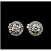 Image 1 : 0.40ctw Diamond Earrings - 14KT White Gold