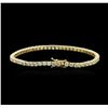 Image 2 : 18KT Yellow Gold 6.21ctw Diamond Tennis Bracelet