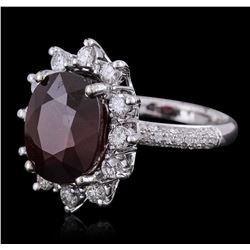 14KT White Gold 7.74ct Ruby and Diamond Ring