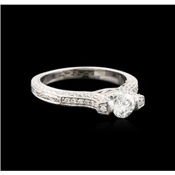 14KT White Gold 0.76ctw Diamond Ring