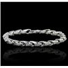 Image 1 : 14KT White Gold 1.01ctw Diamond Bracelet
