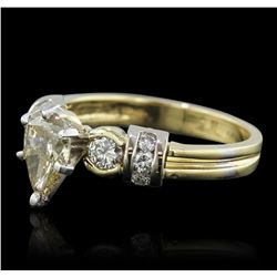 14KT Yellow Gold 1.38ctw Pear Cut Diamond Ring