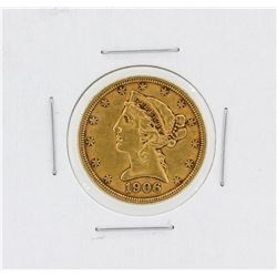 1906 $5 XF Liberty Head Half Eagle Gold Coin