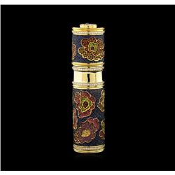 43.15ctw Sapphire and Ruby Perfume Bottle Holder - 18KT Yellow Gold