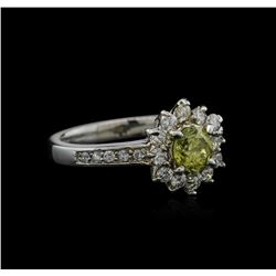 1.14ctw Yellow Diamond Ring - 14KT White Gold