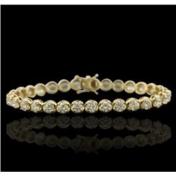 14KT Yellow Gold 10.04ct Diamond Tennis Bracelet