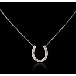 14KT White Gold 0.29ctw Diamond Pendant With Chain