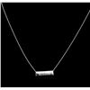 Image 2 : Isaiah Name Tag Necklace - 14KT White Gold