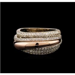 0.88ctw Diamond Ring - 14KT Two-Tone Gold