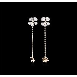 0.32ctw Diamond Earrings - 14KT Two-Tone Gold