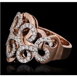 14KT Rose Gold 0.62ctw Diamond Ring