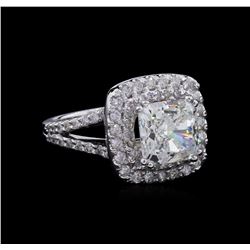 GIA Cert 3.72ctw Diamond Ring - 14KT White Gold