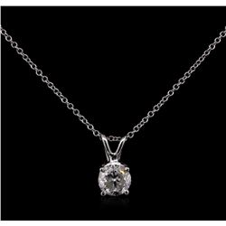 0.71ct Diamond Pendant With Chain - 14KT White Gold