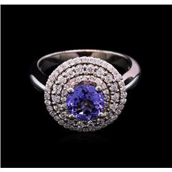 1.46ct Tanzanite and Diamond Ring - 14KT White Gold