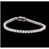 Image 1 : 14KT White Gold 4.55ctw Diamond Tennis Bracelet