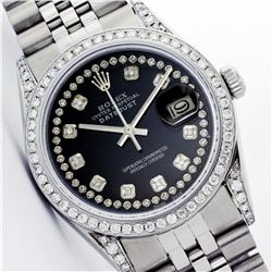 Rolex Stainless Steel 1.20ctw Diamond DateJust Men's Watch