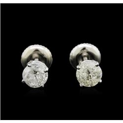 1.15ctw Diamond Stud Earrings - 14KT White Gold