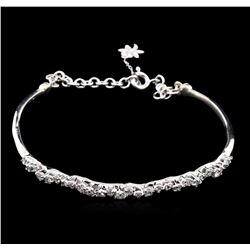 0.87ctw Diamond Bracelet - 14KT White Gold