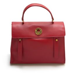 YSL Saint Laurent Red Medium Muse Two Muse 2 Bag Red Leather