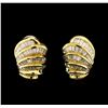 Image 1 : 9.00ctw Diamond Earrings - 18KT Yellow Gold