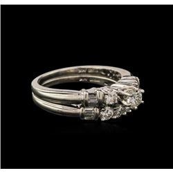 1.08ctw Diamond Wedding Ring Set - Platinum