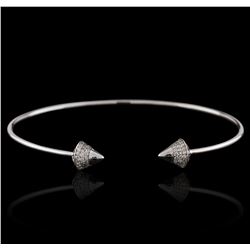 14KT White Gold 0.34ctw Diamond Bangle Bracelet