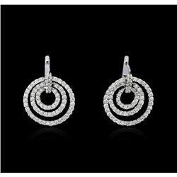 14KT White Gold 0.85ctw Diamond Earrings