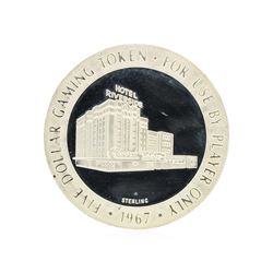 1967 $5 Las Vegas Sterling Silver Gaming Token