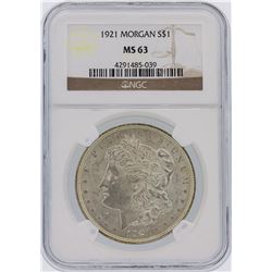 1921 NGC MS63 Morgan Silver Dollar