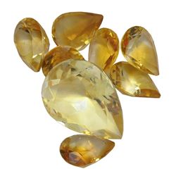 15.44ctw Pear Mixed Citrine Quartz Parcel