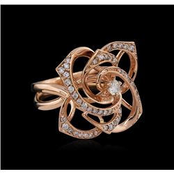 14KT Rose Gold 0.42ctw Diamond Ring