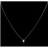 Image 2 : 14KT White Gold 0.47ct Diamond Solitaire Necklace