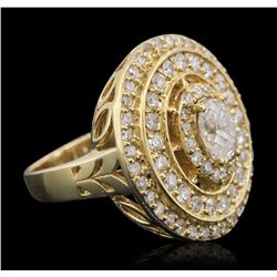 14KT Yellow Gold 1.38ctw Diamond Ring