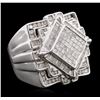 Image 1 : 14KT White Gold 2.77ctw Diamond Ring