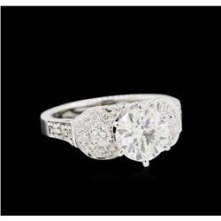 EGL USA Cert 2.49ctw Diamond Ring - 18KT White Gold