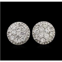 2.83ctw Diamond Earrings - 14KT White Gold