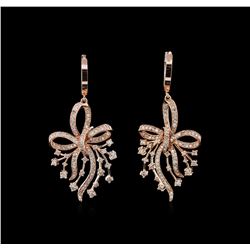 1.77ctw Diamond Earrings - 14KT Rose Gold