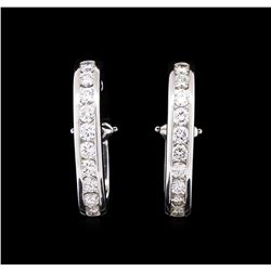 1.25ctw Diamond Earrings - 18KT White Gold