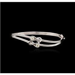 14KT White Gold 0.52ctw Diamond Bangle Bracelet