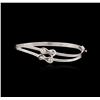 Image 1 : 14KT White Gold 0.52ctw Diamond Bangle Bracelet