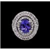 Image 3 : 14KT White Gold 3.82ct Tanzanite and Diamond Ring