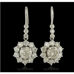 14KT White Gold 3.72ctw Diamond Earrings