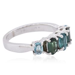 Platinum 1.33ctw Paraiba Tourmaline Ring