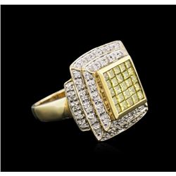 14KT Yellow Gold 1.41ctw Yellow Diamond Ring