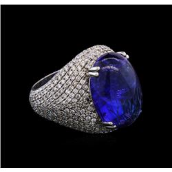 19.70ct Tanzanite and Diamond Ring - 14KT White Gold