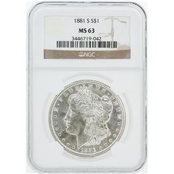 1881 NGC MS63 Morgan Silver Dollar