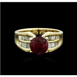 14KT Yellow Gold 2.13ct Ruby and Diamond Ring