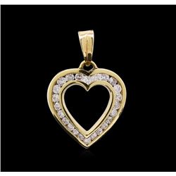 1.00ct Diamond Heart Pendant - 14KT Yellow Gold