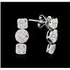 Image 2 : 1.84ctw Diamond Earrings - 18KT White Gold