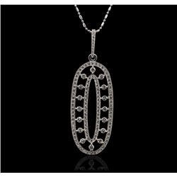 14KT White Gold 1.79ctw Diamond Pendant With Chain